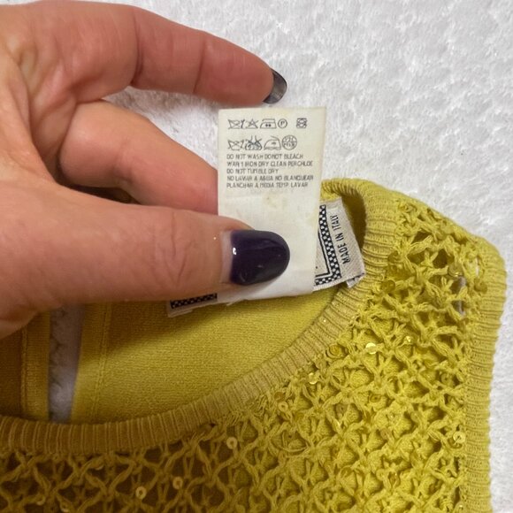Gianni Versace sequin knitted sleeveless lime top IT 38 - Picture 12 of 15